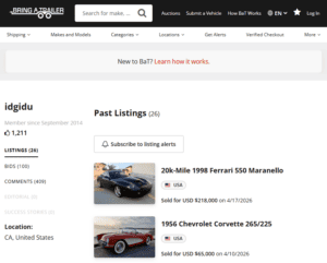 Bring A Trailer Past Listings